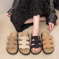 [ MẪU MỚI 2025] Dép Lê nữ Da lộn Quai đan hàng thời trang cao cấp