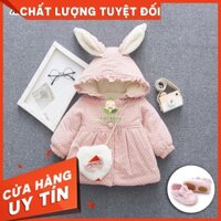 [ MẪU MỚI ] Áo Khoác Trẻ Em Liền Nón Kiểu Dáng Tai Thỏ Kèm Túi Và Giày Thỏ Đáng Yêu [ CỬA HÀNG UY TÍN ]