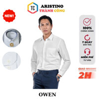 ( MẪU MỚI) Áo sơ mi trắng nam dài tay OWEN  vải sợi sồi mềm mát chống nhăn tà lượn