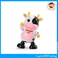 [ MẪU MỚI ] Đồ Chơi Robot Hình Con Bò Sữa Nhảy Bằng Điện Có Đèn Và Nhạc Siêu Hot - Bé BÒ SỮA - NGHÉ CON
