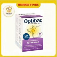 ( MẪU MỚI) Men vi sinh Optibac tím (Optibac For Women) 90 viên  chuẩn Denmark