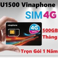 [ MAX DATA ] SIM 4G 5G VINAPHONE MIỄN PHÍ 500GB/THÁNG SỬ DỤNG FULL TỐC ĐỘ CAO U1500 TD49 VD149P D500 FHAPPY