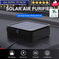 🆕 Máy lọc không khí, khử mùi ô tô năng lượng mặt trời Solar USB Car Charger Air Purifier BL-101