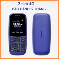 ( MÁY MỚI ) ĐIỆN THOẠI NOKIA 105 BẢN 2SIM 4G KO BỊ CẮT SÓNG, Điên thoại 4G, điện thoại giá rẻ cho học sinh, có sạc full