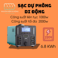 🔥 Máy Phát Điện Mini  2000W - 6,8 KWh ⚡ Sạc Dự Phòng Đa Năng 🔋 Cắm Trại - Dã Ngoại - Gia Đình 🏕️