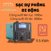 🔥 Máy Phát Điện Mini  2000W - 9.5 KWh ⚡ Sạc Dự Phòng Đa Năng 🔋 Cắm Trại - Dã Ngoại - Gia Đình