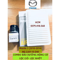 [ Mazda3, 2010-2014] Combo 2 lọc bảo dưỡng-Lọc máy,lọc nhớt(Quà tặng) mã ZJ01-13-Z40