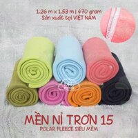 [ MỀN NỈ TRƠN 15 ] Mền nỉ văn phòng, du lịch 1.2 m x 1.5 m