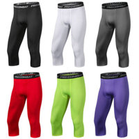 ✨ Men's Sports Quick-Drying Breathable Tights Cropped High-Elastic Basketball Running Workout Training Wicking Bottoming Track Pants gyRY