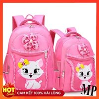 [ Mèo kitty -2 size] Balo đi học mầu hồng mèo hello kitty đáng yêu dành cho bé gái cấp 1, cấp 2 tiểu học