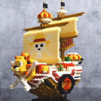 🔥🔥 Micro ba chiều tương thích Lego loạt tàu One Piece khối xây dựng mô hình tàu cướp biển Miles S