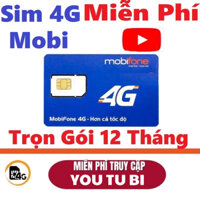 [ MIỄN PHÍ 1 NĂM ] Sim 4G Mobifone 12CAR80 1 Tỷ GB Truy Cập Xem Youtb Miễn Phí Sài Max Băng Thông Sim Data Giá Rẻ