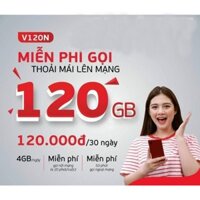 [ Miễn Phí DATA VỚI 120K/1tháng ] - Hàng Chính Hãng Sim 4G VIETTEL V120N Gọi Bao La