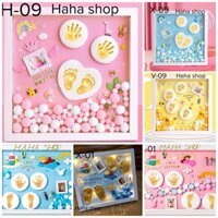 ( miễn phí in 2 ảnh )Khung in dấu tay chân cho bé