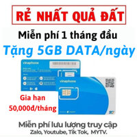 [ MIỄN PHÍ THÁNG ĐẦU ] Sim Data 5G Vinaphone BIG50Y Tặng 1 Tỷ GB Vào Mạng Không Giới Hạn Gia Hạn Mỗi Tháng Chỉ 50k