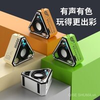 【現貨 速發】[Miễn phí vận chuyển] Loa tam giác, loa để bàn, loa mini subwoofer, loa phong cách mecha, loa mát mẻ