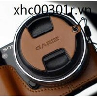 · Miếng n ng g n 🏻 y · Miếng dán bảo vệ nắp ống kính Gariz Hàn Quốc Sony 18-55 / 16MM Miếng dán da chống thất lạc Dây 3 màu có sẵn