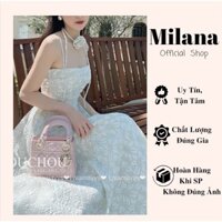 [ MILANA ] V17-ĐẦM XỐP 2 DÂY HOẠ TIẾT NỔI KÈM CHOKER ĐỒNG ĐIỆU A249