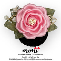 🎀 MiMi Kẹp búi lưới cao cấp 🎀  Kẹp tóc thời trang nữ gắn hoa nhiều mầu phù hợp cho văn phòng, ngân hàng, trung niên