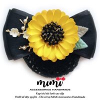 🎀 MiMi Kẹp búi lưới cao cấp 🎀  Kẹp tóc thời trang nữ hoa cúc nhiều mầu phù hợp cho văn phòng, ngân hàng, trung niên