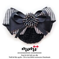 🎀 MiMi Kẹp búi lưới cao cấp 🎀  Kẹp tóc thời trang nữ gắn đá nhiều mầu phù hợp cho văn phòng, ngân hàng, trung niên