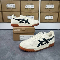 [ MINH KHOA SNEAKER ]  GIÀY ASIC’s kem nâu đen mẫu mới nam nữ, Giày asics kem đen đế nâu cao cấp, giày asic court mz az