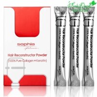 ( MK ) Combo bột Keratin & Collagen Sophia Platinum phục hồi túi ( 3 gói 3g ) - Thuốc tiên dành cho tóc hư nát