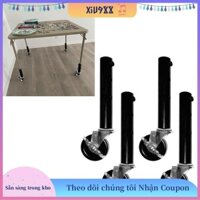 () Mở rộng chân bàn cho bánh xe - Gói 4 chân nâng có bánh xe cho chân thẳng và cong Dễ sử dụng 27cm
