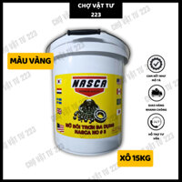 🌱 Mỡ xô 15kg Nasca_Màu vàng_Bôi trơn công nhiệp, hộp nhông, bạc đạn, vòng bi