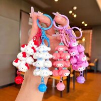 ☆ ★ Móc khóa chuông vui nhộn xếp chồng, mặt dây chuyền nhỏ dễ thương, vòng chìa khóa xe, phụ kiện túi xách, trang trí nhỏ, quà tặng cặp đôi/888