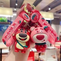☆ ★ Móc khóa gấu dâu dễ thương, mặt dây chuyền gấu nhỏ, móc khóa xe hơi, quà tặng nhỏ cho sinh viên, trang trí treo ba lô/888