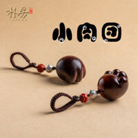 ☆ ★ Móc khóa xe ô tô hình chân mèo gỗ đàn hương dễ thương Pufang, mặt dây chuyền hoạt hình mềm mại dễ thương, charm túi bạc, trang sức hạt bạc/888