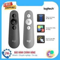 [ MODEN MỚI NHẤT 2024 ] Bút Chiếu Laser, Bút trình chiếu Logitech R500 - Đèn laze đỏ, Các nút bấm lập trình được, Bluetooth & kết nối không dây 2.4Ghz, Phạm vi 20m, Laze loại 2, USB dongle