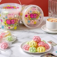 [ Mới ngon ] Kẹo bông sữa Marshmallows nhân siro trái cây Vị dâu - táo - cam hộp 128g ăn mềm ngọt siêu ngon