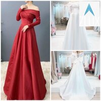 [ Mới nhất] Đầm maxi mặc cưới nhẹ nhàng được 2 kiểu có đuôi dài TRIPBLE TD RES - size S/M/L - MS172Y