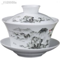 ✣ ✐ (Mới về)Bộ ấm chén, tô và nắp, tách trà, trà sứ trắng xanh cực lớn, tô trà, nắp sứ, tô trà, bầu không khí gia đình