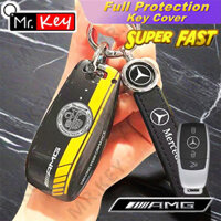 【 Mr.key 】 Ốp Chìa Khóa AMG Tranh Hiệu Suất Cao Cho Xe Mercedes Benz E C S GLC Class E200 E400 E63 W213 S550 S560 C260 A200 Vỏ Chìa Khóa Bảo Vệ