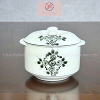 [ MS07 ] HŨ SỨ CÓ NẮP CHƯNG YẾN BÁT TRÀNG CAO CẤP 650ML