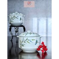 [ MS09 ] HŨ SỨ CÓ NẮP CHƯNG YẾN BÁT TRÀNG CAO CẤP 650ML