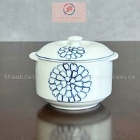 [ MS20 ] HŨ SỨ CÓ NẮP CHƯNG YẾN BÁT TRÀNG CAO CẤP 650ML