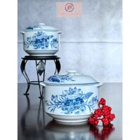 [ MS21 ] HŨ SỨ CÓ NẮP CHƯNG YẾN BÁT TRÀNG CAO CẤP 650ML