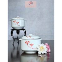 [ MS24 ] HŨ SỨ CÓ NẮP CHƯNG YẾN BÁT TRÀNG CAO CẤP 650ML