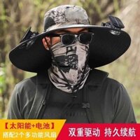 🔥 Mũ che nắng rộng vành 🔥 Cho bé trai và gái Thời trang mùa hè Nón kết nam Kèm quạt điện Mũ đi biển có hàng sẵn Mũ câu cá có quạt chống nắng Mũ thể thao thoáng khí ✧Sạc Năng Lượng Mặt Trời Đa Năng Mũ Quạt Nam Mùa Hè Ngoài Trời Chống Nắng Leo Núi Câu Cá