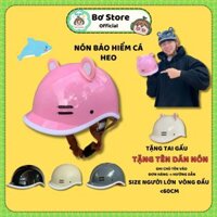 ( MŨ ĐẠT CHUẨN ĐI XE MÁY) Nón Bảo Hiểm Kiểu Dáng Cá Heo Mẫu Mới Đủ Màu, Phù Hợp Nam Và Nữ, TẶNG KÈM IN TÊN Bơ Store