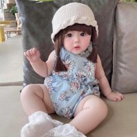 - Mũ len tóc giả cho bé