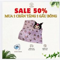 [ Mua 1 chăn tặng 1 gấu bông ] Chăn kích thước 1m*1m4, Gấu bông có thể làm gối Sam Bedding