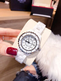 [ Mua 1 Tặng 1 ] - Đồng hồ nữ Ch@nel J12 đồng hồ nữ dây đá đồng hồ nữ cao cấp-máy pin-dây đá-size 32mm-Full Box-Luxury diamond watch-[ Thu cũ đổi mới ]