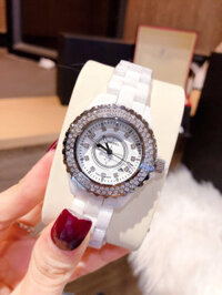 [ Mua 1 Tặng 1 ] - Đồng hồ nữ Ch@nel J12 đồng hồ nữ dây đá đồng hồ nữ cao cấp-máy pin-dây đá-size 32mm-Full Box-Luxury diamond watch-[ Thu cũ đổi mới ]