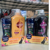 [ MUA 1 TẶNG 1 ] DẦU GỘI SUNSILK CHĂM SÓC TÓC TẶNG KÈM DẦU GỘI CLEAR MEN 180ml ( HÀNG CHÍNH HÃNG )