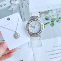 [ Mua 1 tặng 1 ] Đồng hồ nữ X-Cer B0611 Silver White, Dây cao su, Authentic, fullbox, Luxury diamond watch